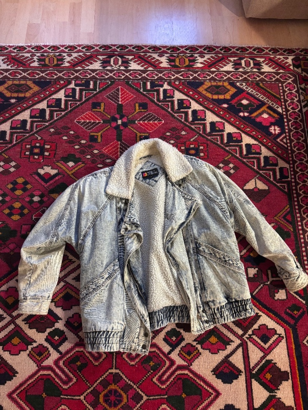 Andy Johns denim shearling jacket